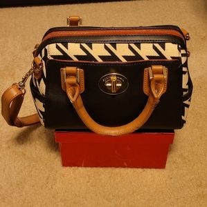 Black, white and red Spartina 449 handbag.